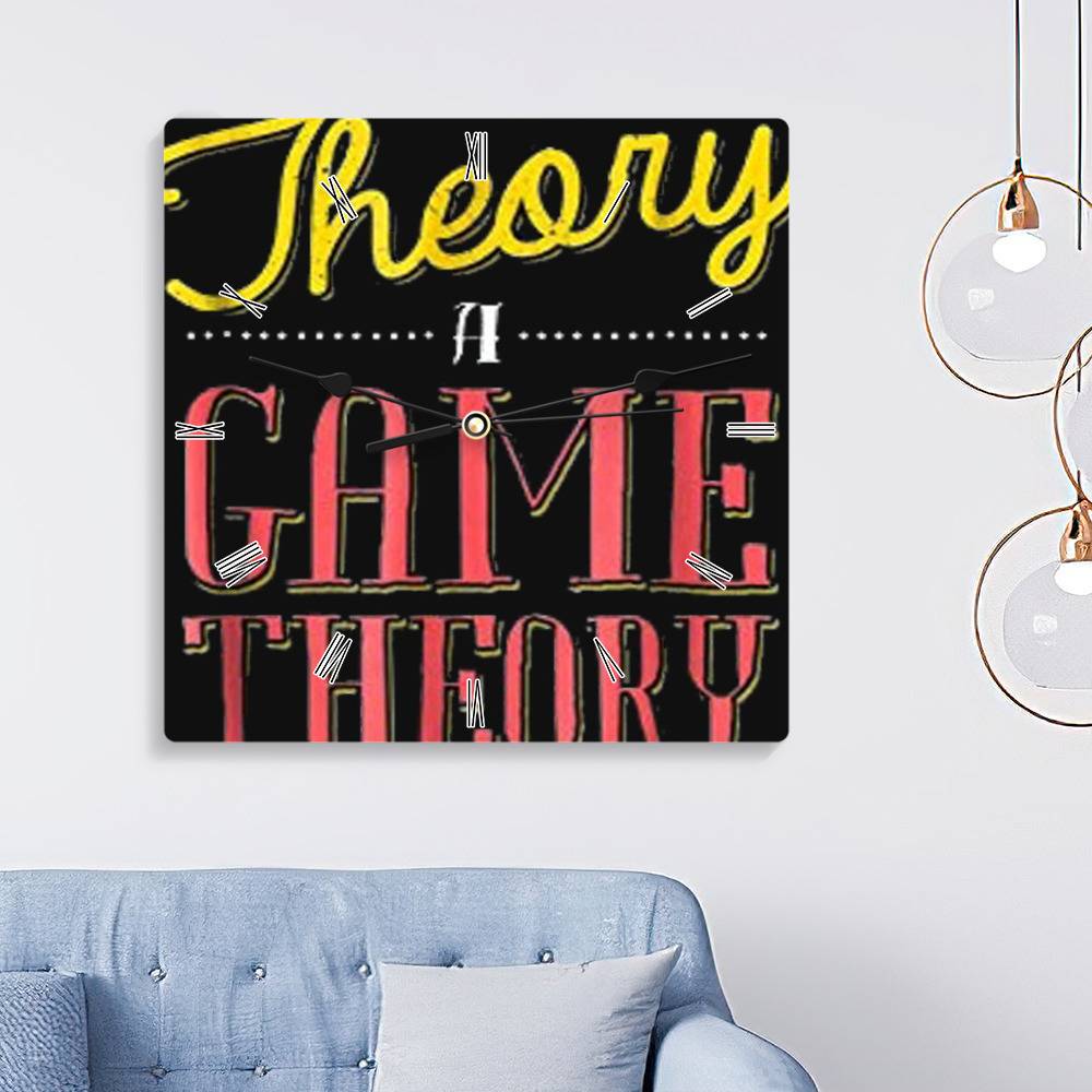 Game Theory Square Wall Clock