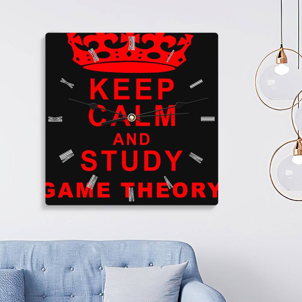 Game Theory Square Wall Clock