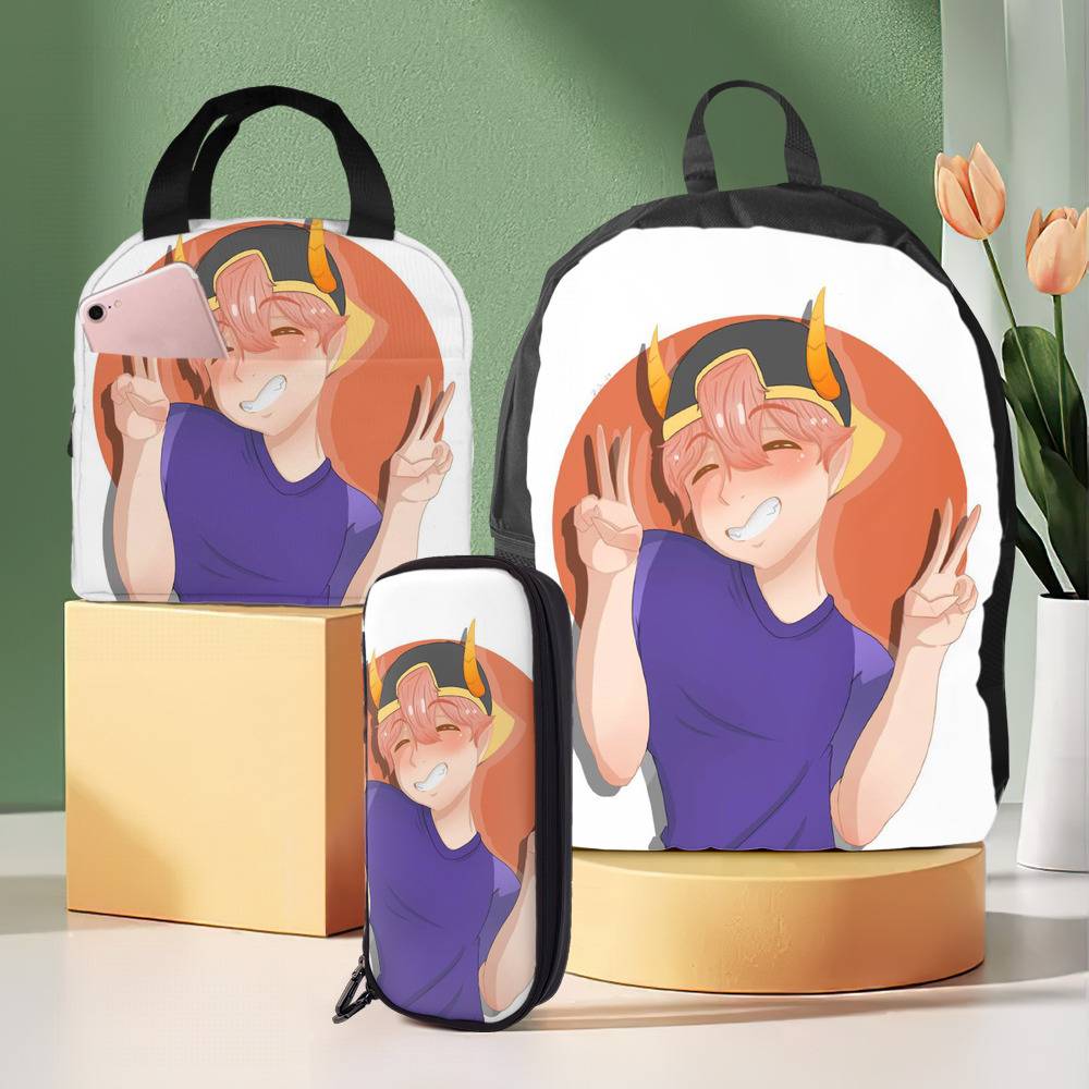  Qinunipoto Aphmau Bookbag Schoolbag Backpack with
