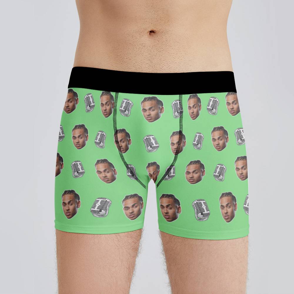 Ozuna Boxers Custom Photo Boxers Men's Underwear Microphone Boxers