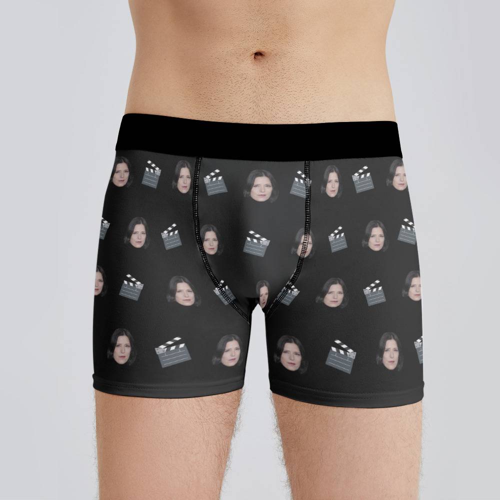 Pen15 Boxers Custom Photo Boxers Men's Underwear Classic Slate Boxers Black