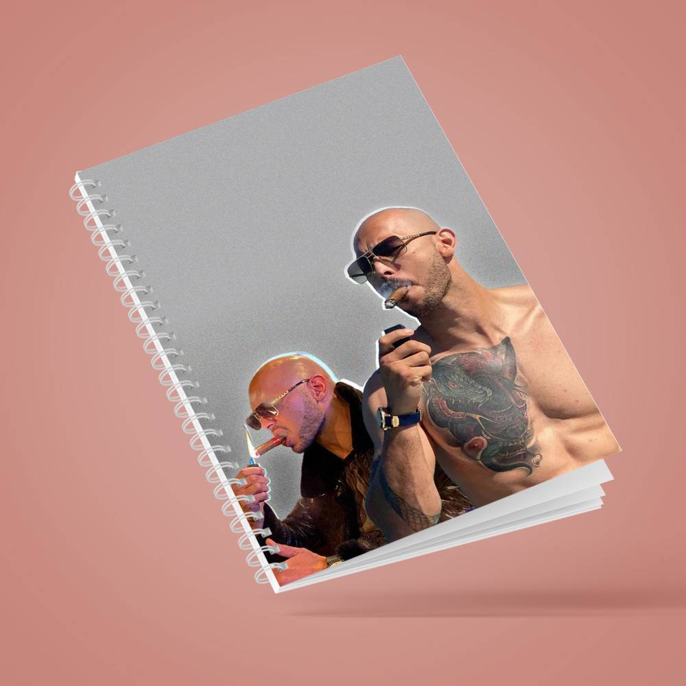 Top G Andrew Tate: Andrew Tate Notebook/journal for Writting, Wide Ruled  Lined Paper, 6x9 inches, Matte Finish cover