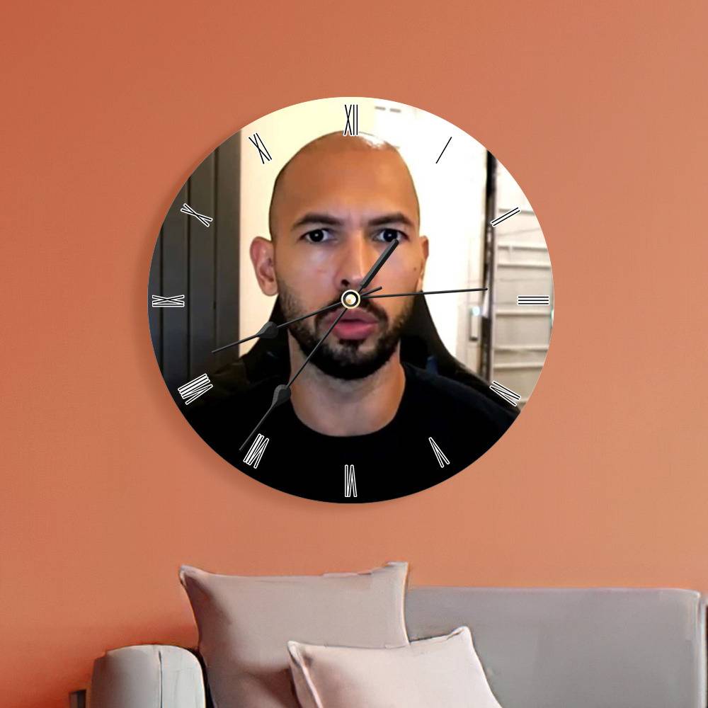 Andrew Tate Round Wall Clock Home Decor Wall Clock Gift for Andrew Tate