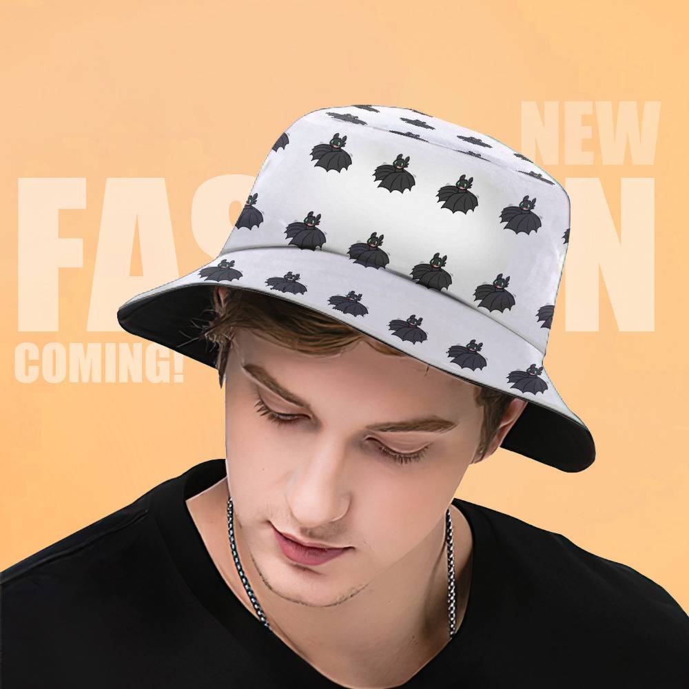 Bucket Hats Fashion Black and White Polka Dot Fishing Hat Unisex