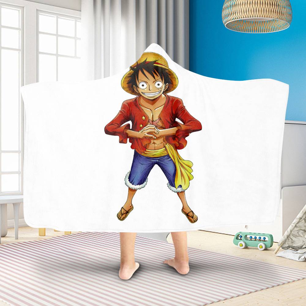 Manga Déco - Coussin Enfant Noir One Piece Luffy - 35x35 cm pas