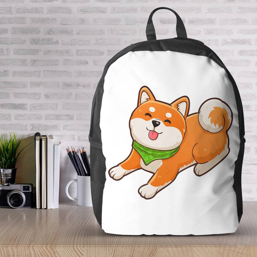 Shiba inu outlet in backpack