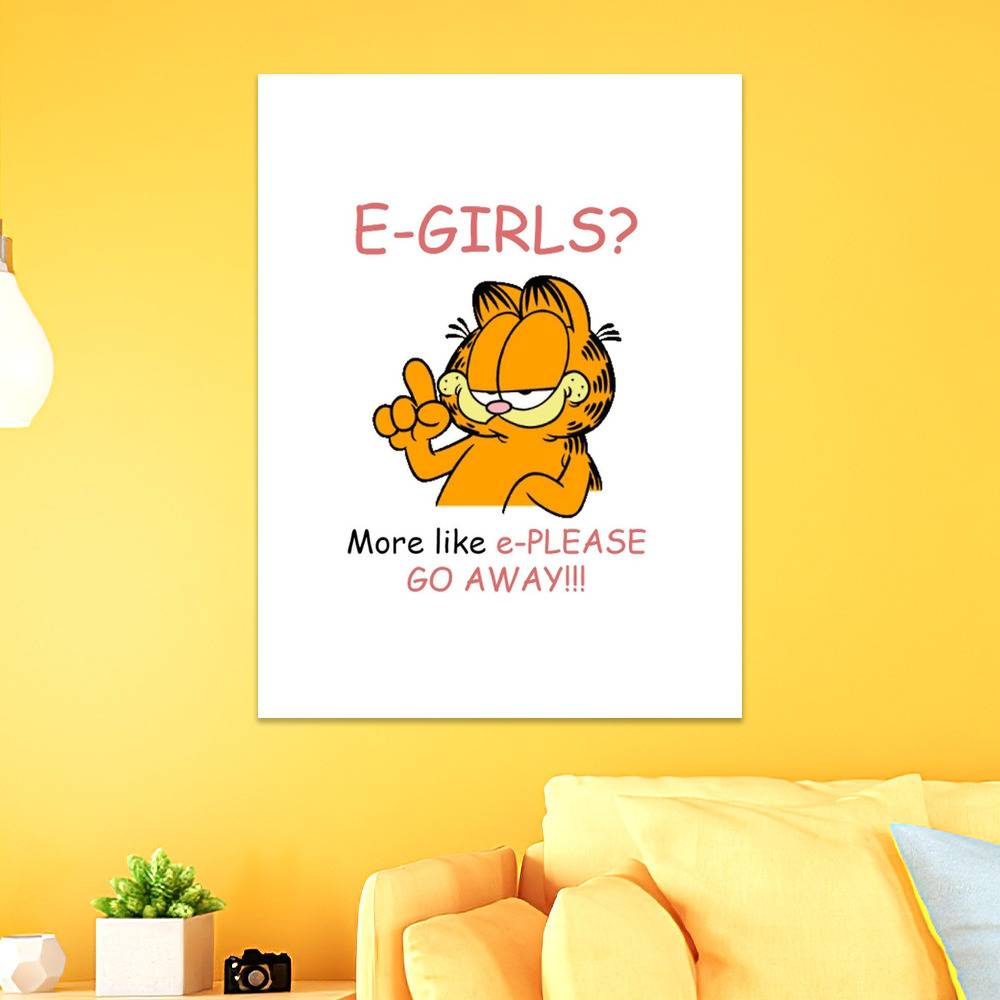 Cute Garfield Poster Garf Wall Art Sticky Poster