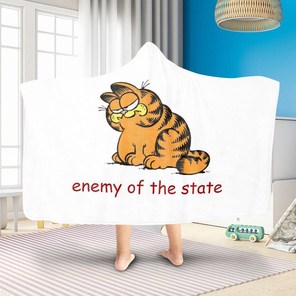 Cute Garfield Hoodie Blanket Comrade Garf Hoodie Blanket | plushgarfield.com