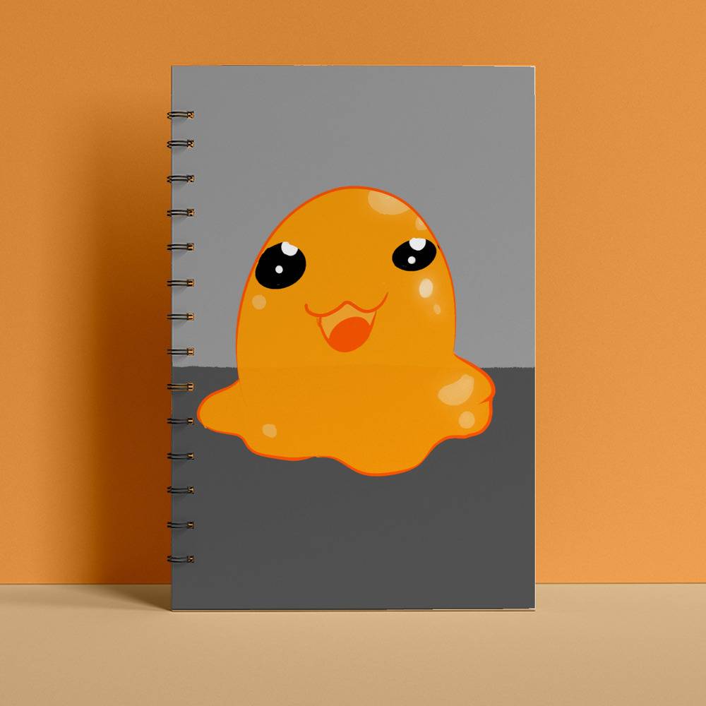 SCP-999 orange blob tickle monster Spiral Notebook for Sale by