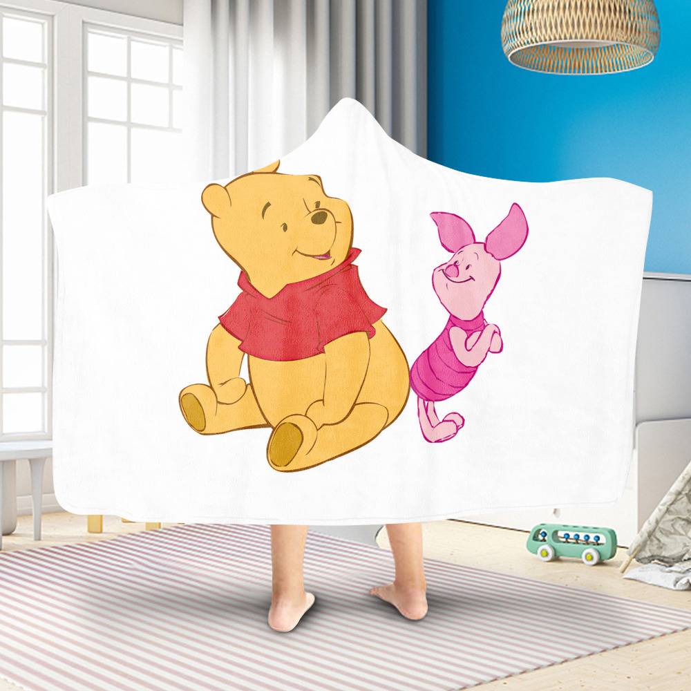 Kawaii Hoodie Blanket Winnie The Pooh Hooded Blanket puppetplush