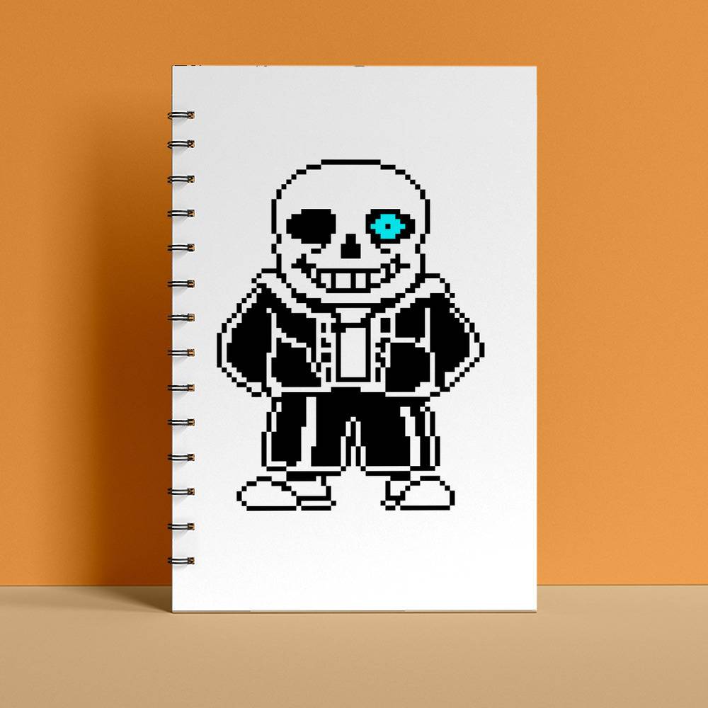 Undertale Sans Pixel Art | Hardcover Journal