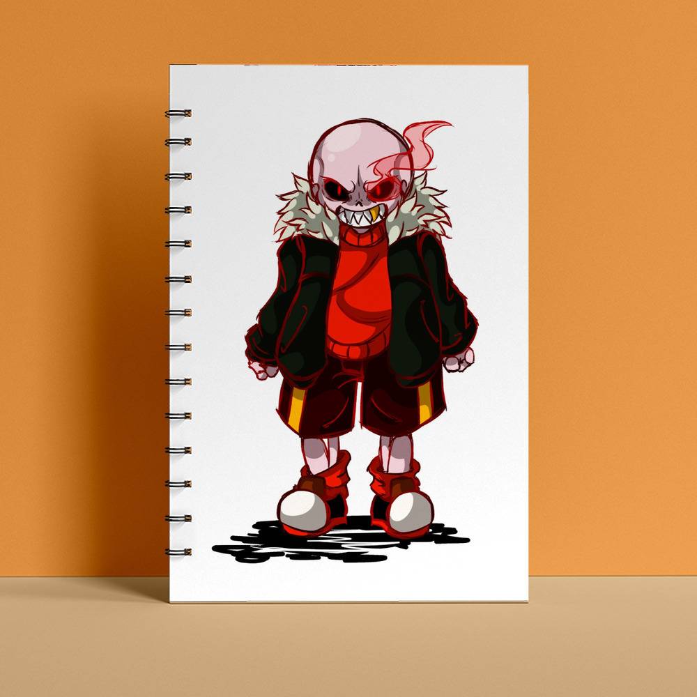 Pixel Sans Undertale | Spiral Notebook