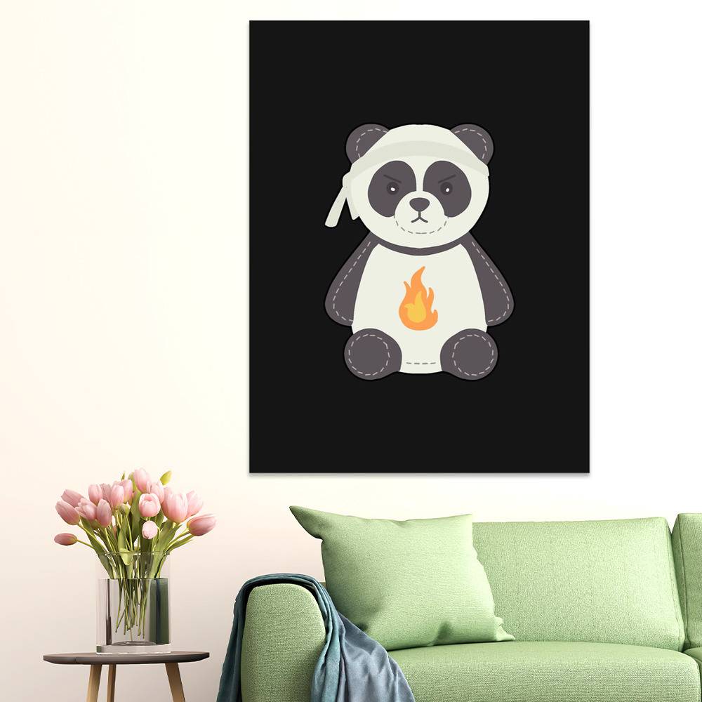 Panda Playing Drums Poster 33x46 Large Poster Household Decor