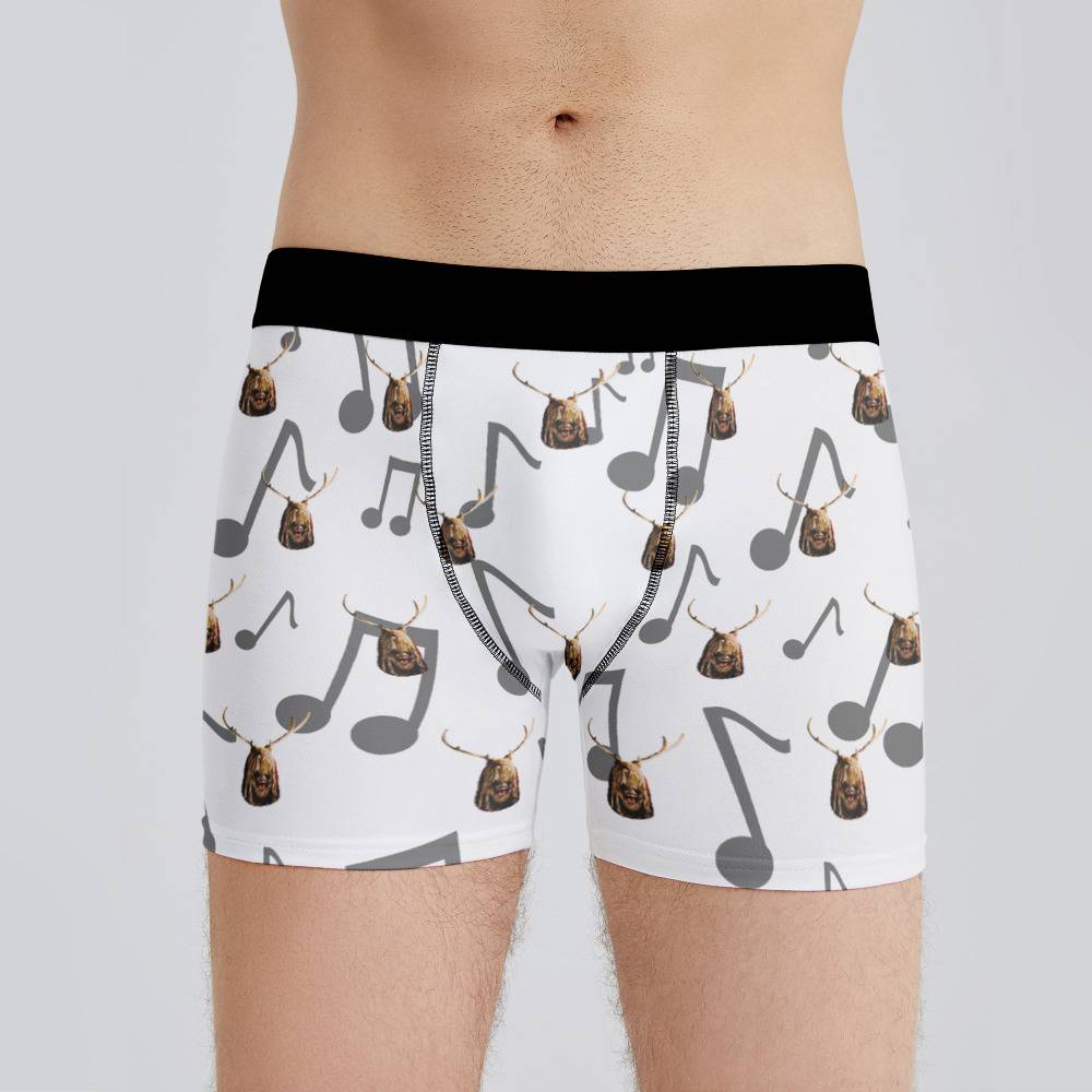  Men's Boxer Briefs Men's Underwear Music Note on