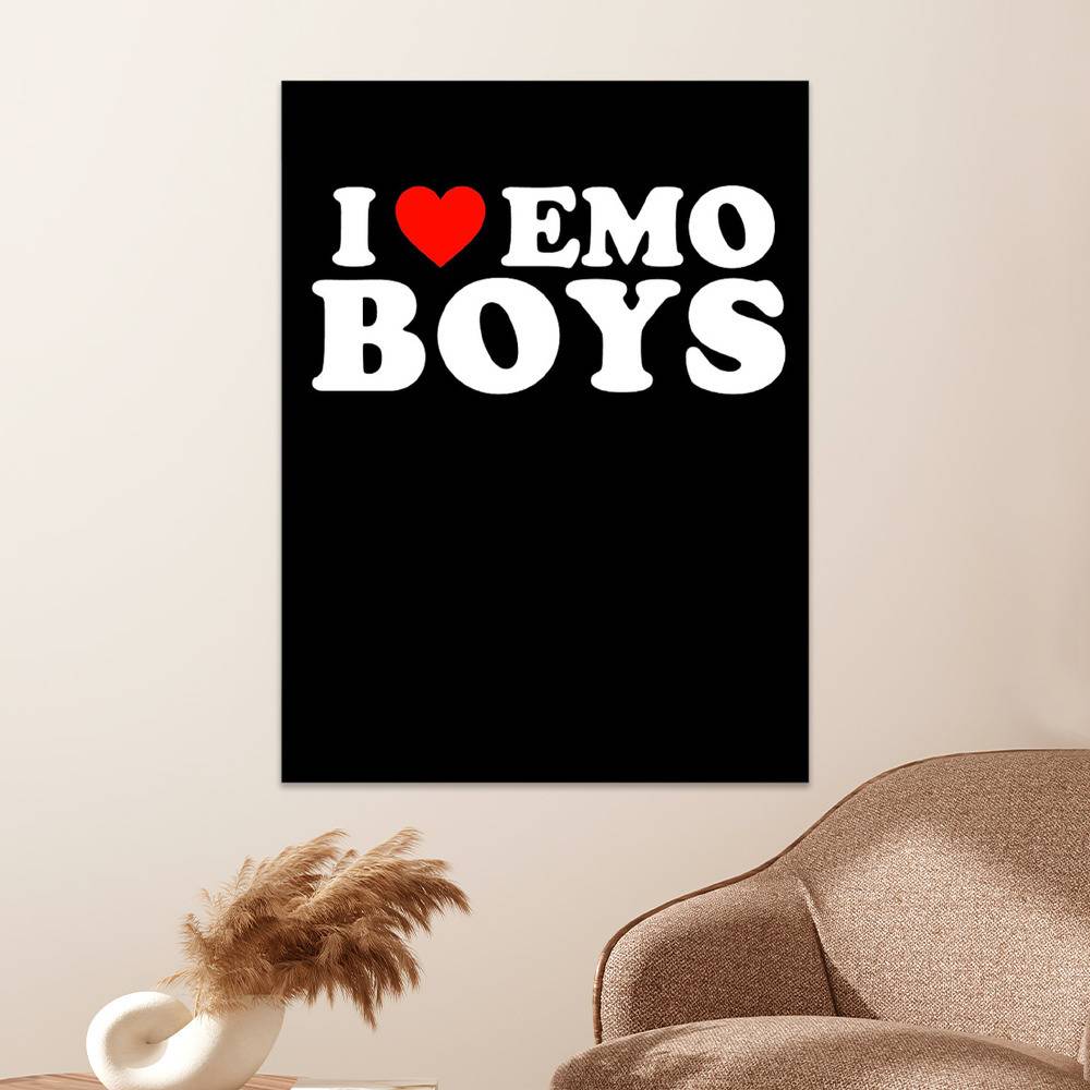 I Love Emo Boys I Heart Emo Boys Tshirt Sticker