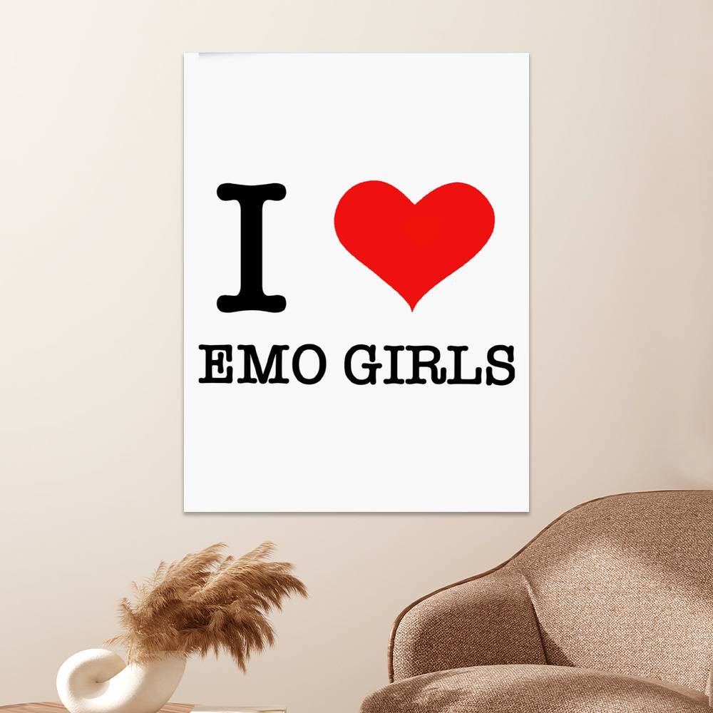 I love EMO Girls - Emo - Sticker