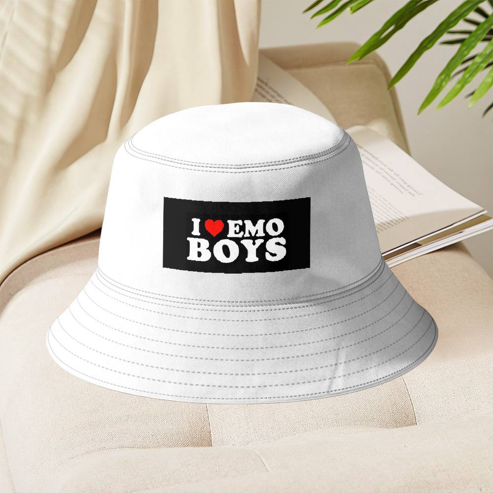 I Love Emo Boys I Heart Emo Boys Tshirt' Bucket Hat
